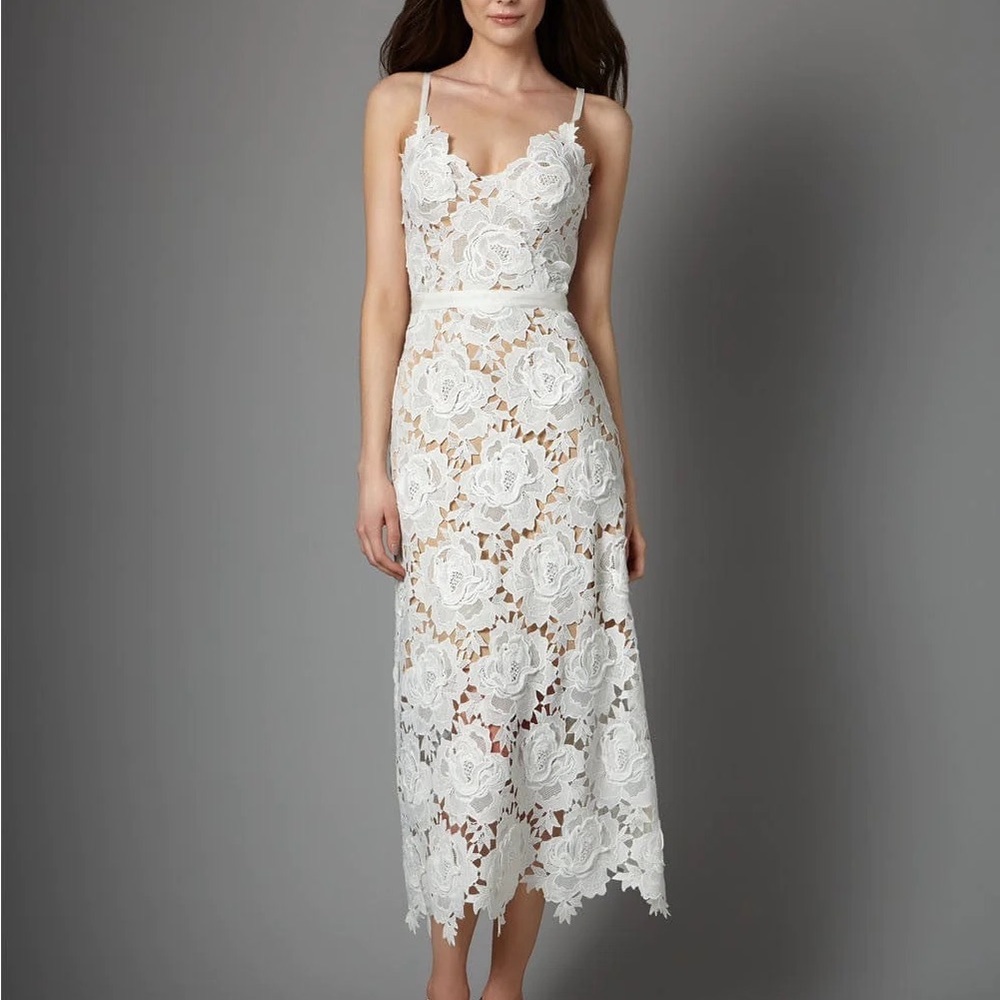 NWT Catherine Deane Friday White Floral Lace Dress
